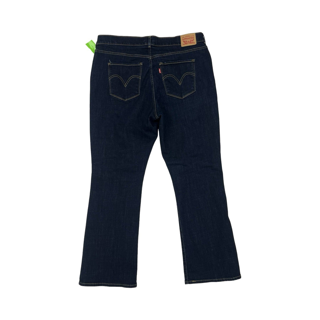 Jeans Boot Cut By Levis In Blue Denim, Size:16