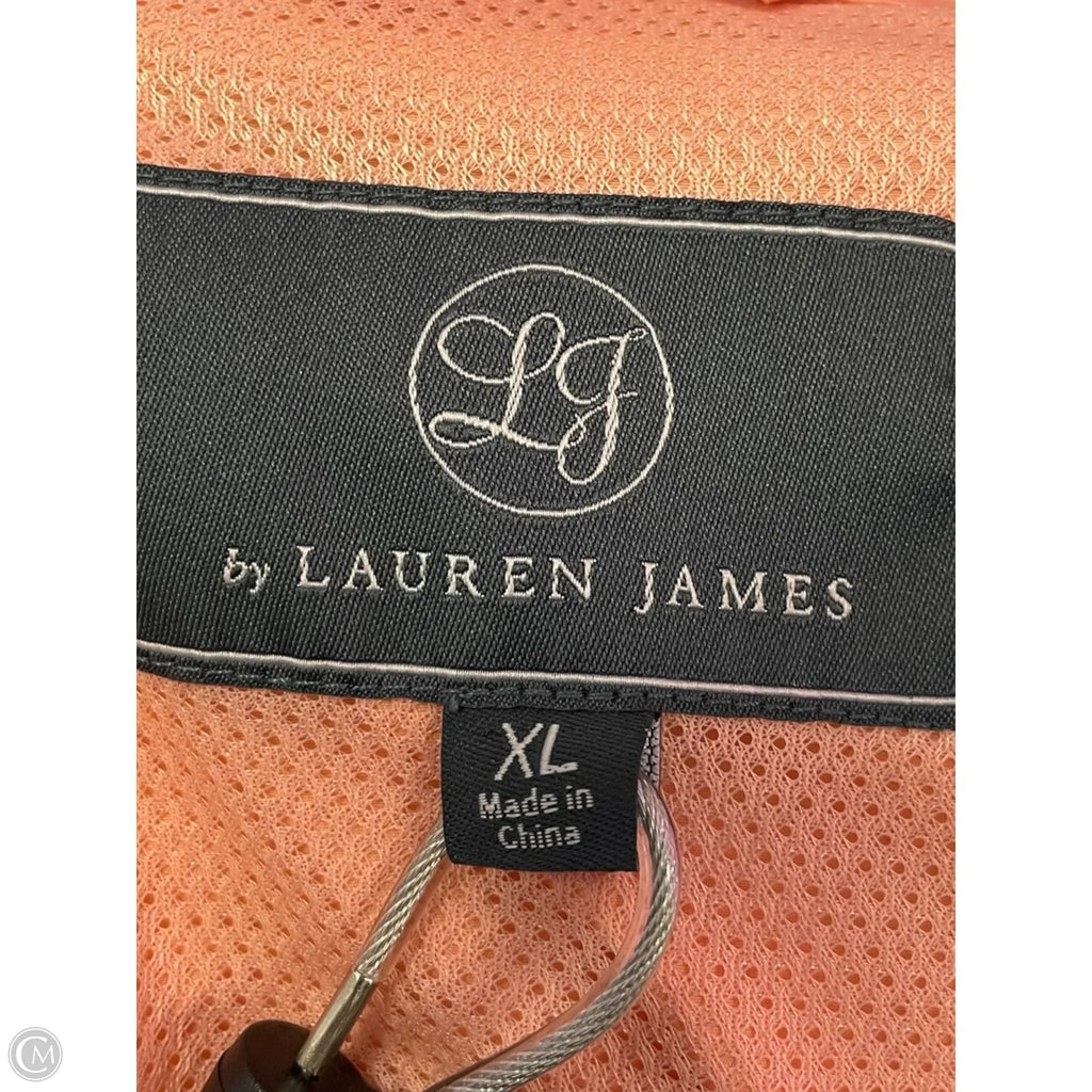 Jacket Windbreaker By Lauren James In Peach, Size: Xl