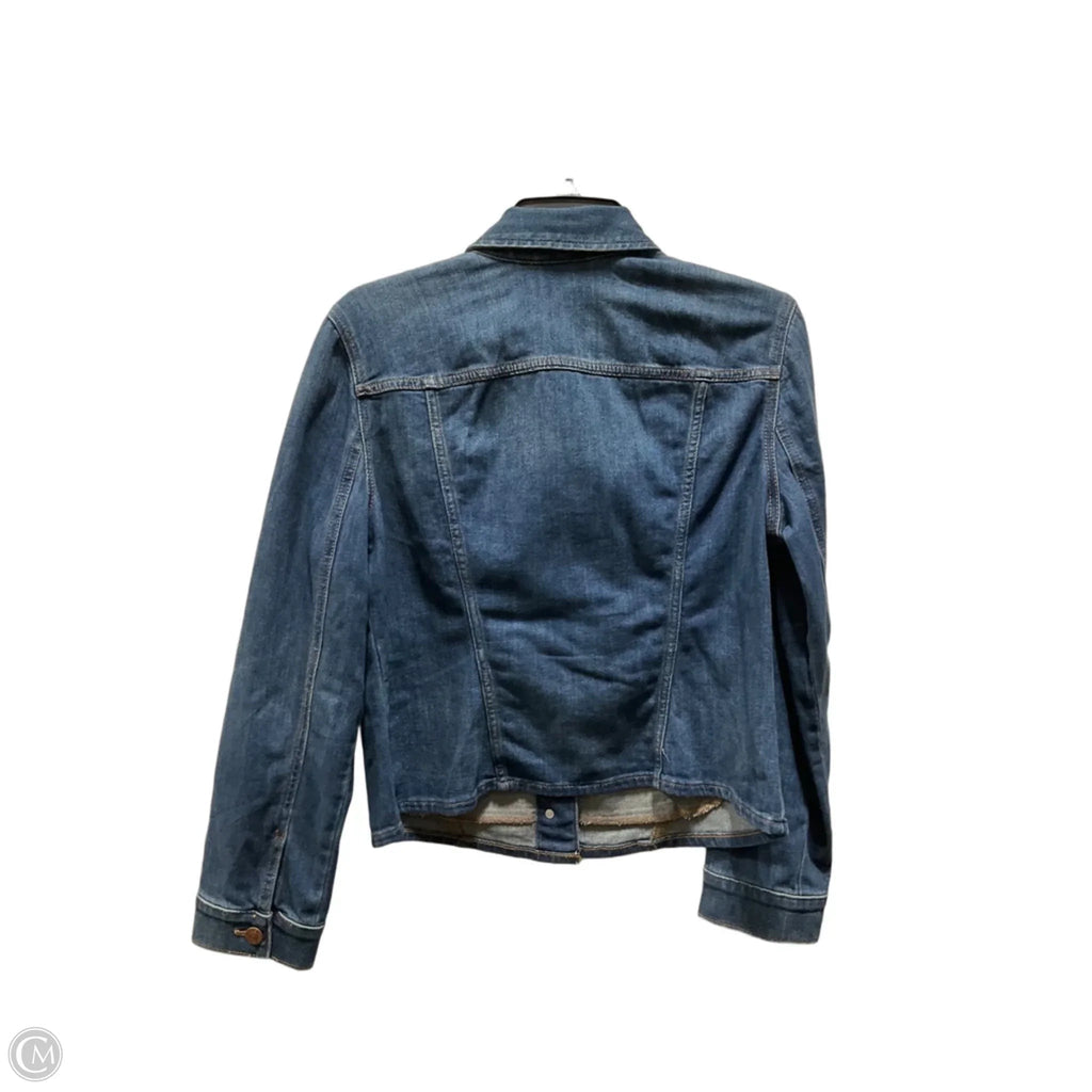 Jacket Denim By Chicos In Blue, Size: L