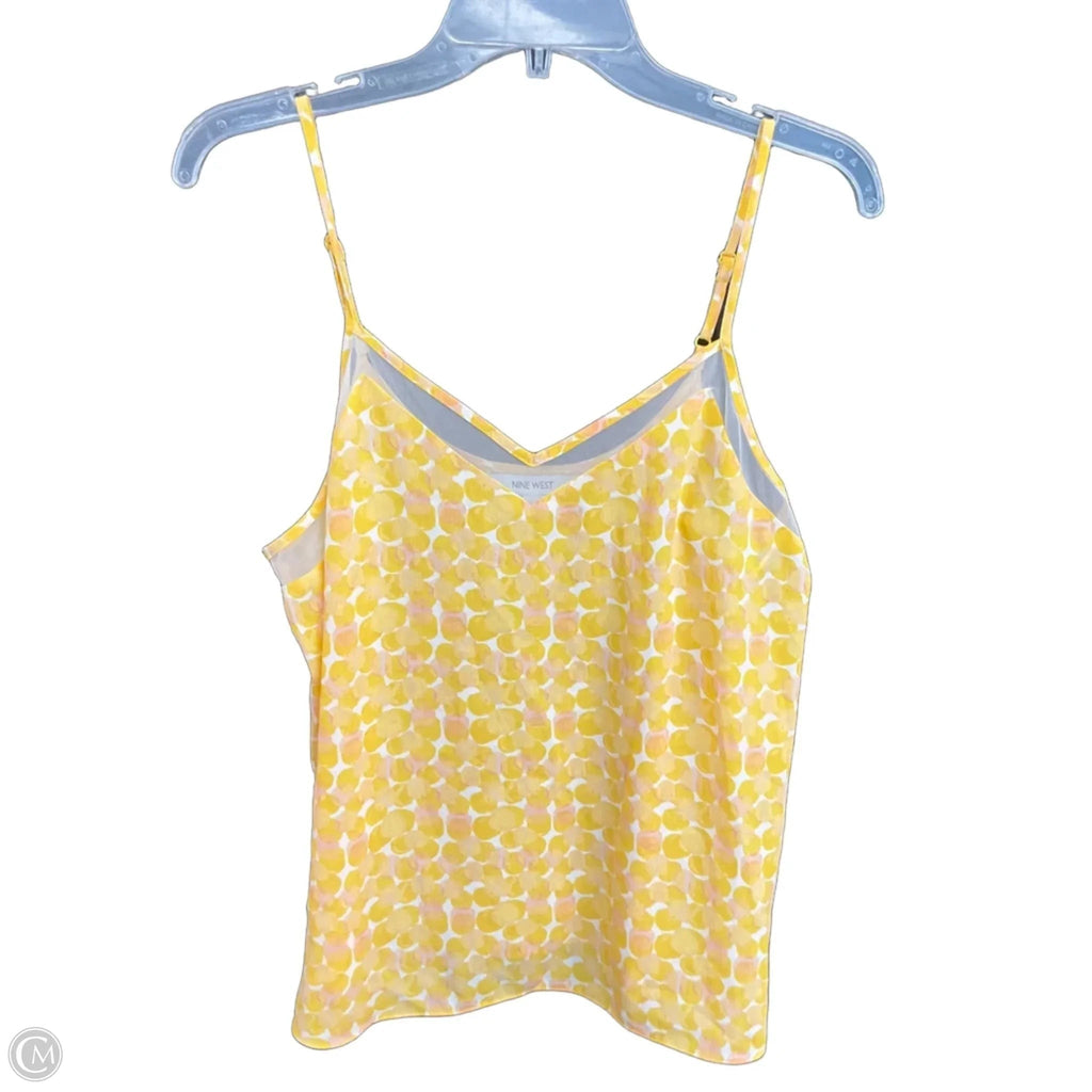 Top Sleeveless By Nine West In Yellow, Size: L