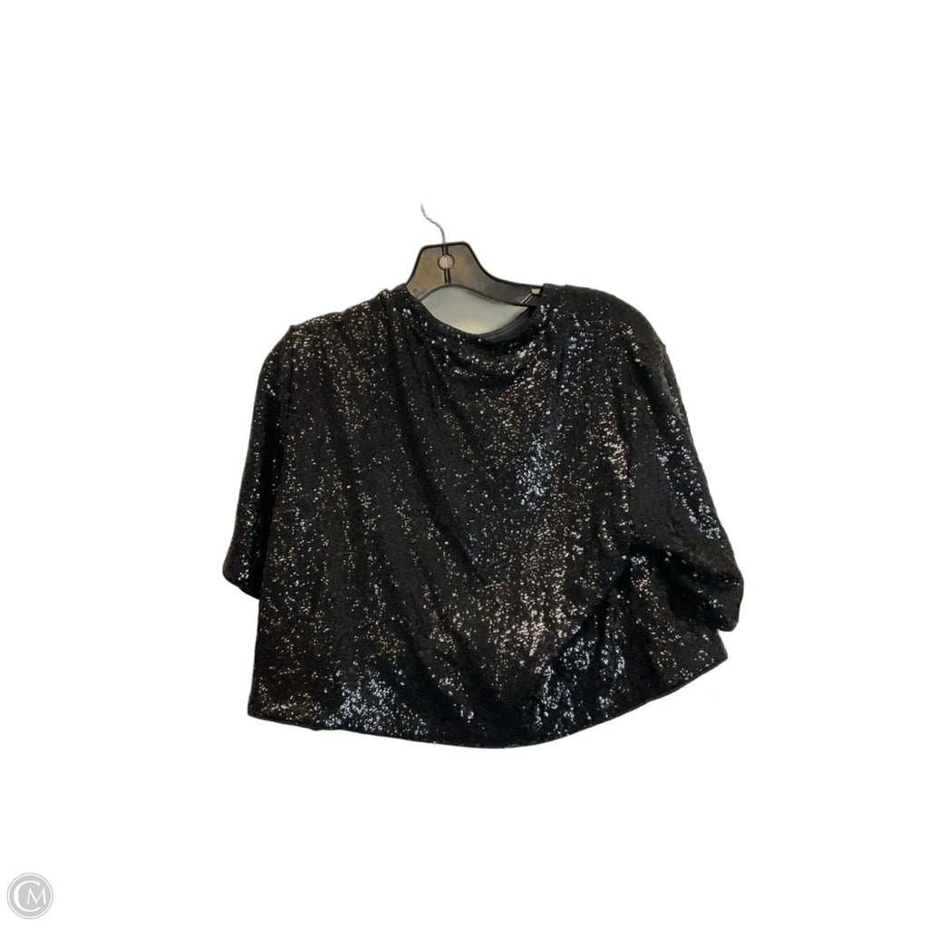 Top Short Sleeve By H&m In Black, Size: S