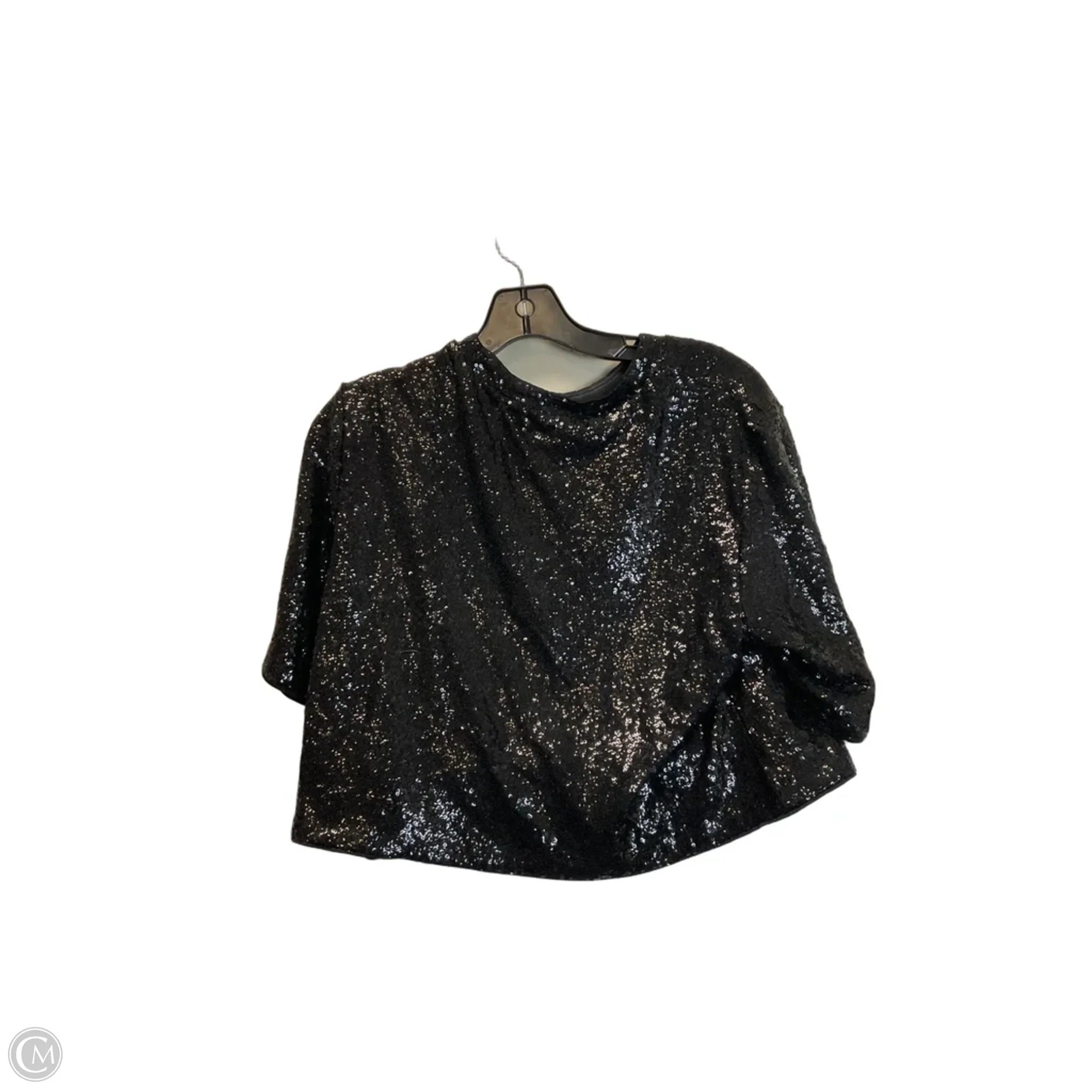Top Short Sleeve By H&m In Black, Size: S