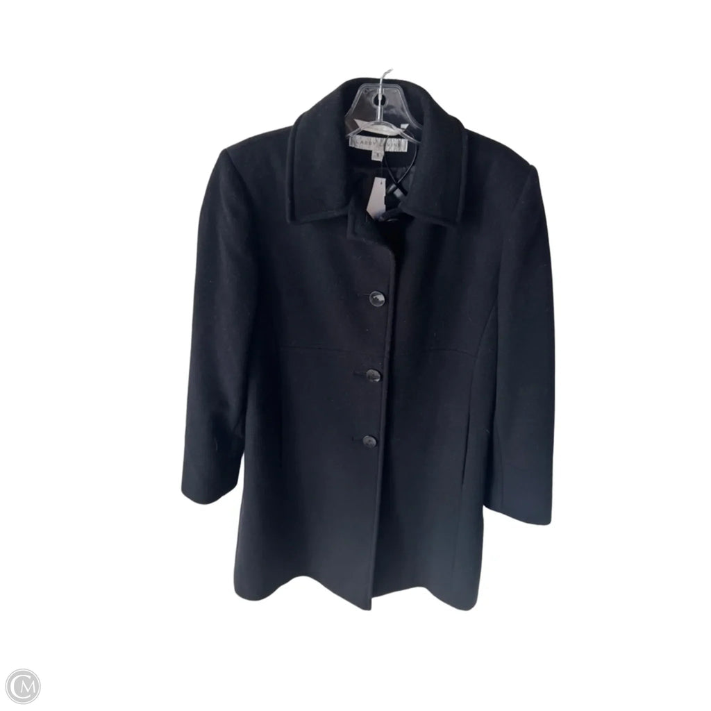 Coat Wool By Larry Levine In Black, Size: S