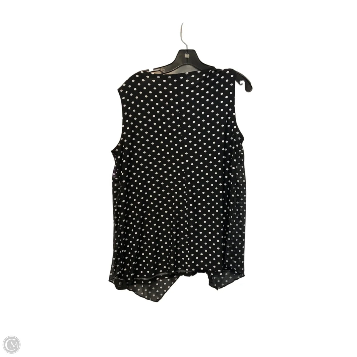 Top Sleeveless By Susan Lawrence In Polkadot Pattern, Size: Xl