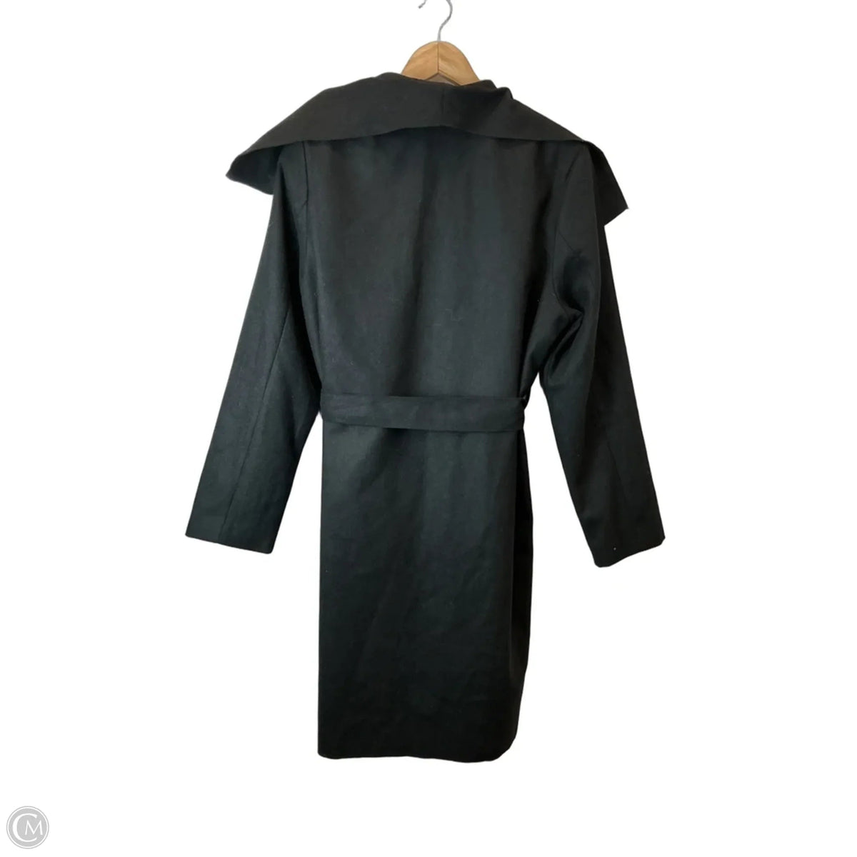Coat Trench Coat By Clothes Mentor In Black, Size: Xxl
