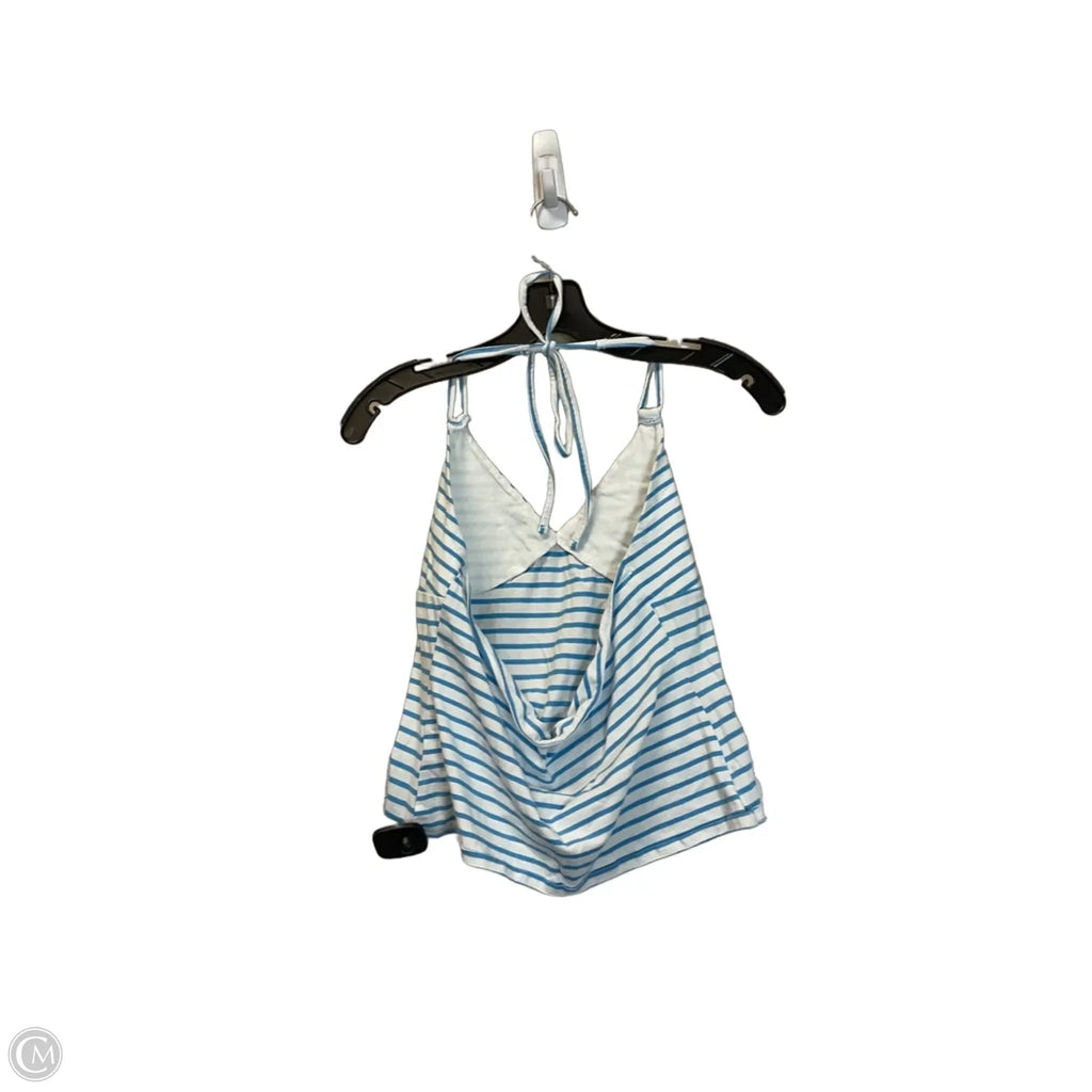 Top Sleeveless By Wild Fable In Blue & White, Size: M
