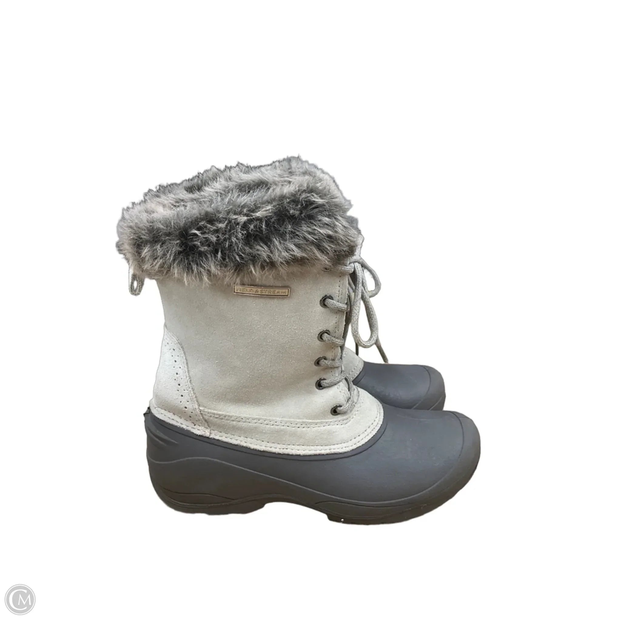 Boots Snow By Clothes Mentor In Brown & Tan, Size: 8