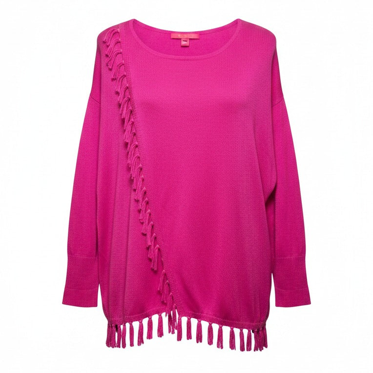 Fringe Sweater Designer By Lilly Pulitzer In Pink, Size: L