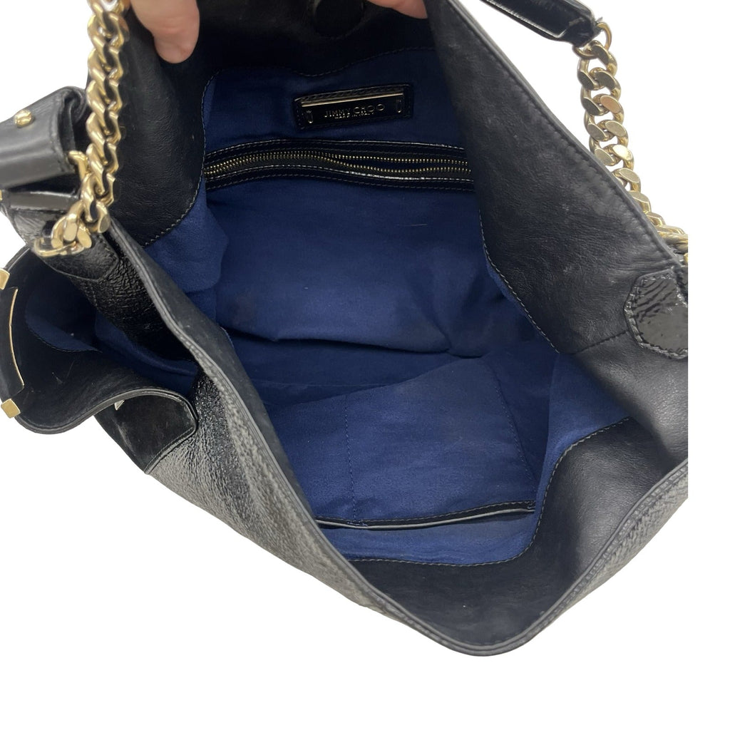 Handbag Luxury Designer By Jimmy Choo In Black, Size:Medium