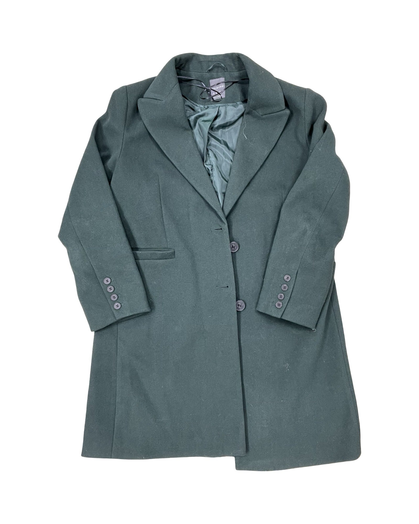 Coat Peacoat By Primark In Green, Size:12