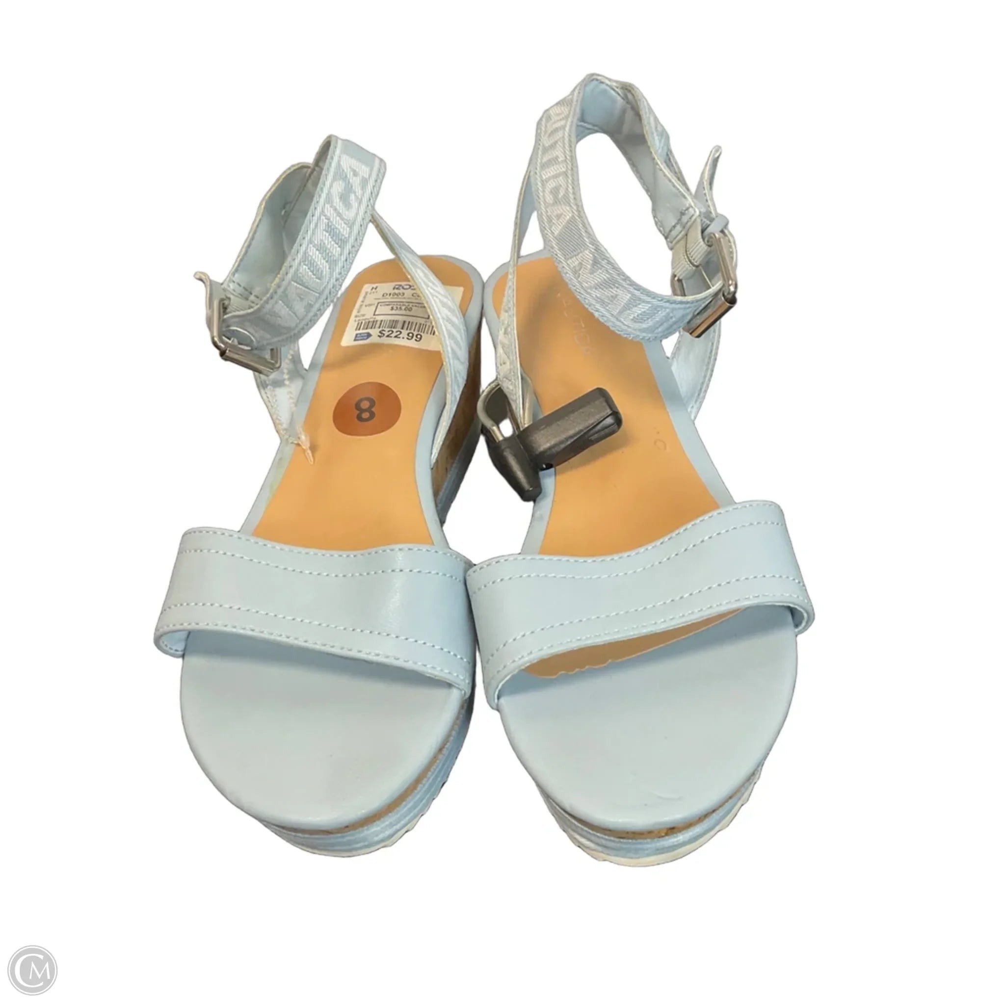 Sandals Heels Wedge By Nautica In Blue, Size: 8