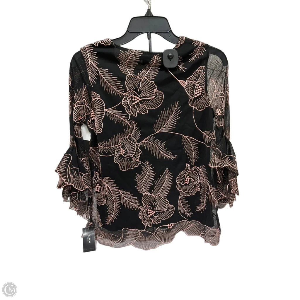 Top 3/4 Sleeve By Alfani In Black & Pink, Size: Sp