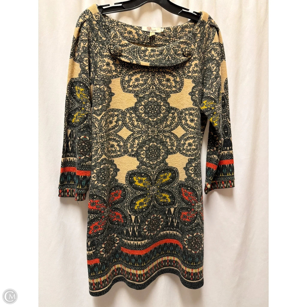 Dress Casual Midi By Aryeh In Tan, Size: Xl