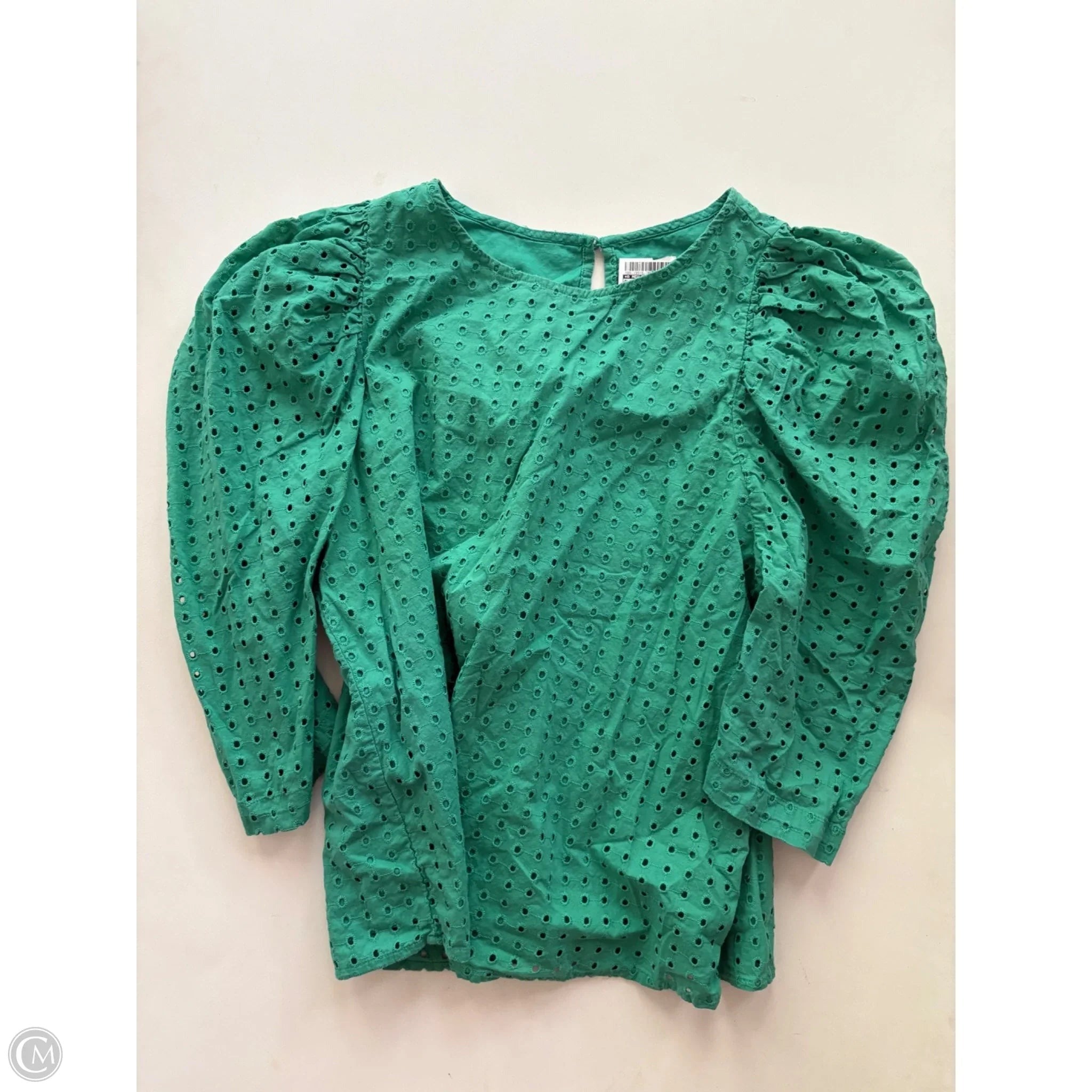 Blouse Long Sleeve By A New Day In Green, Size: M