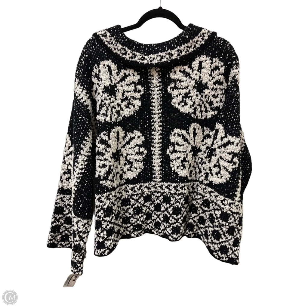 Sweater By Pol In Black & White, Size: S