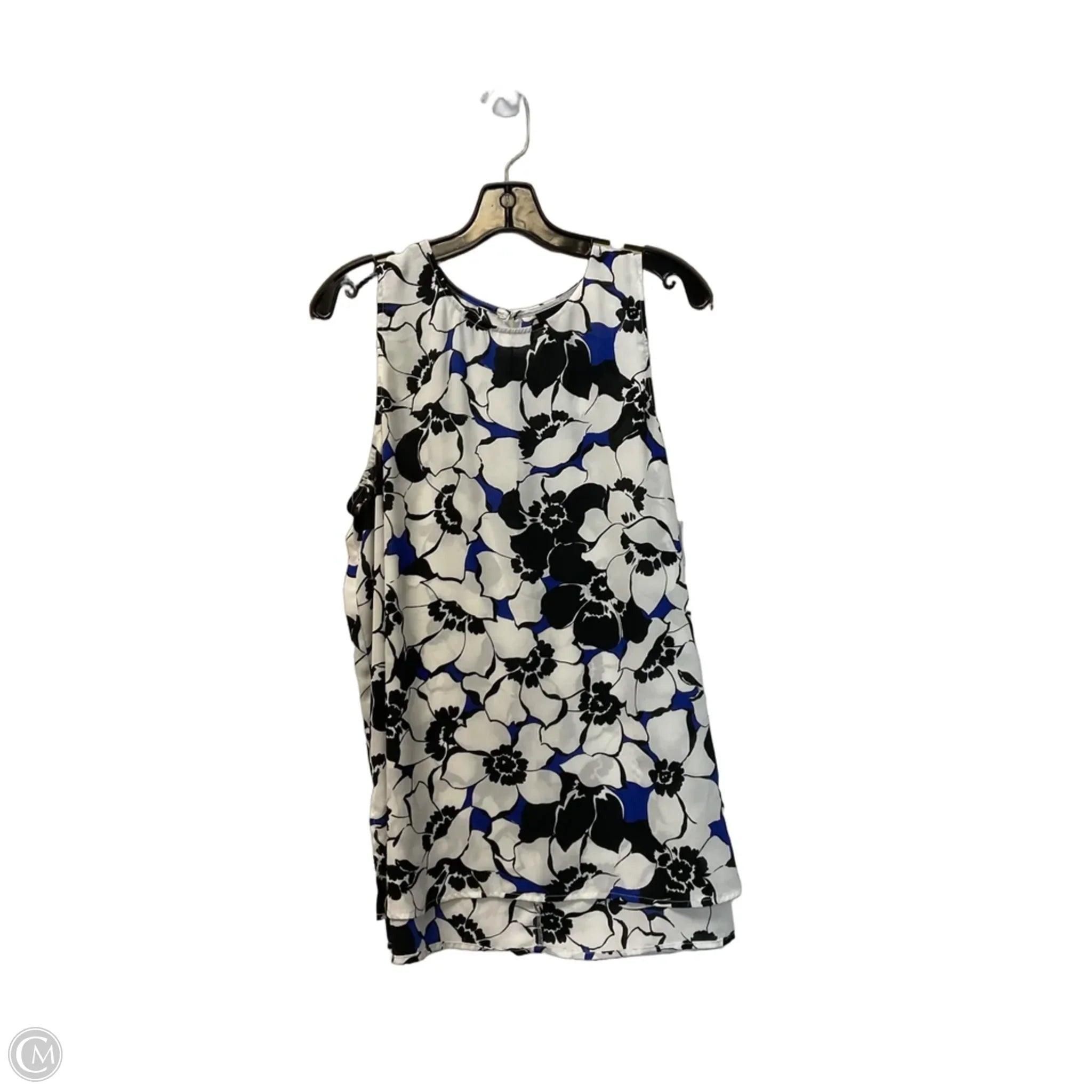 Top Sleeveless By Who What Wear In Black & Blue, Size: Xl