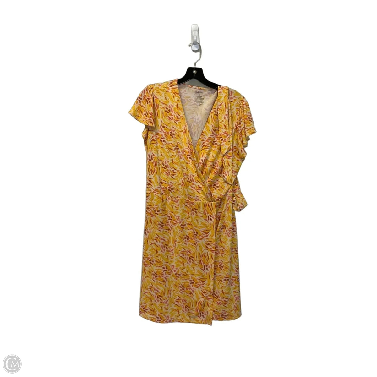 Dress Casual Midi By Nine West Apparel In Yellow, Size: Xl