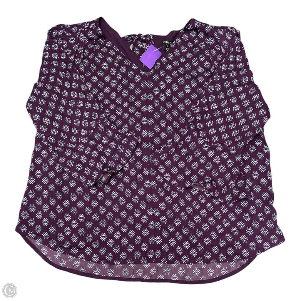 Top 3/4 Sleeve By 41 Hawthorn In Blue & Purple, Size: Xl