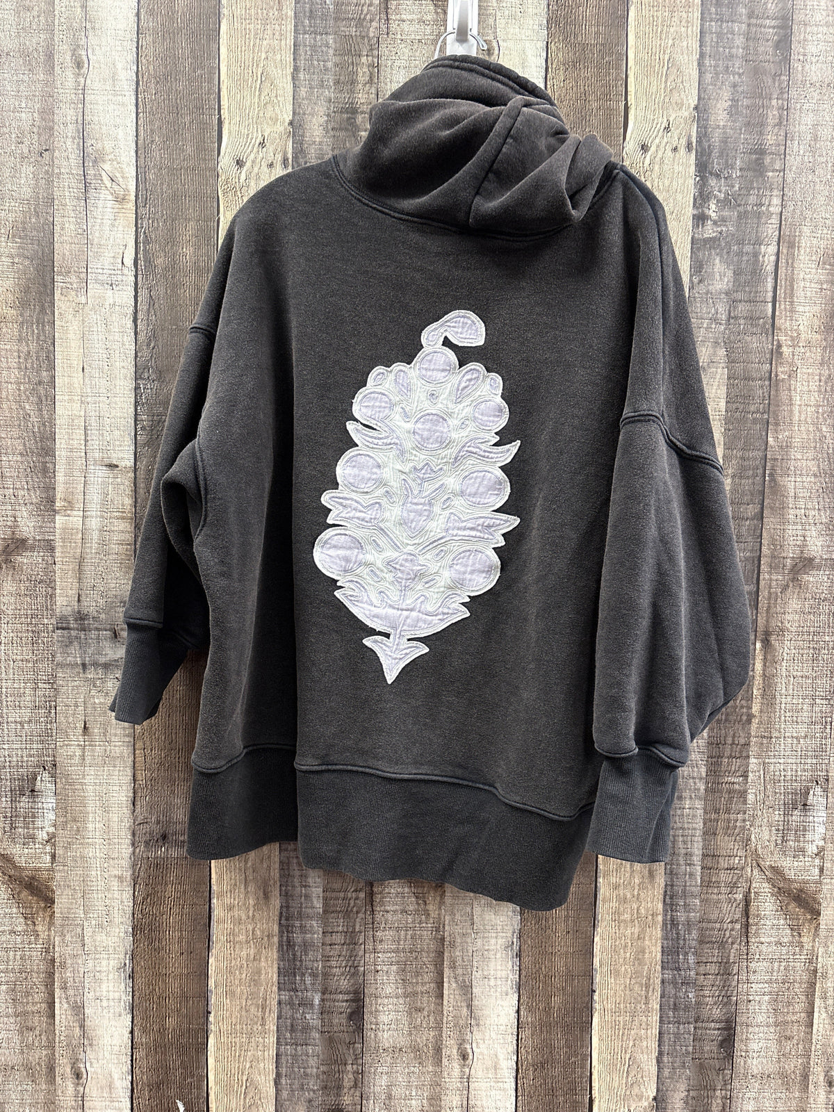 Sweatshirt Hoodie By Free People In Black, Size: S