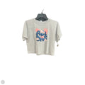 Athletic Top Short Sleeve By Adidas In Grey, Size: L