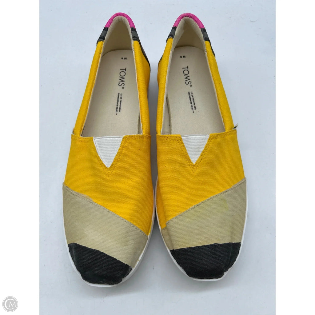 Shoes Flats By Toms In Yellow, Size: 8