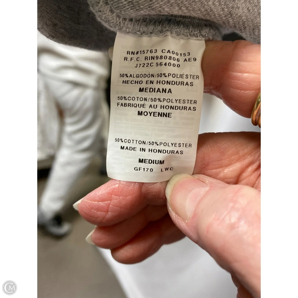 Sweatshirt Hoodie By Hanes In Grey, Size: M