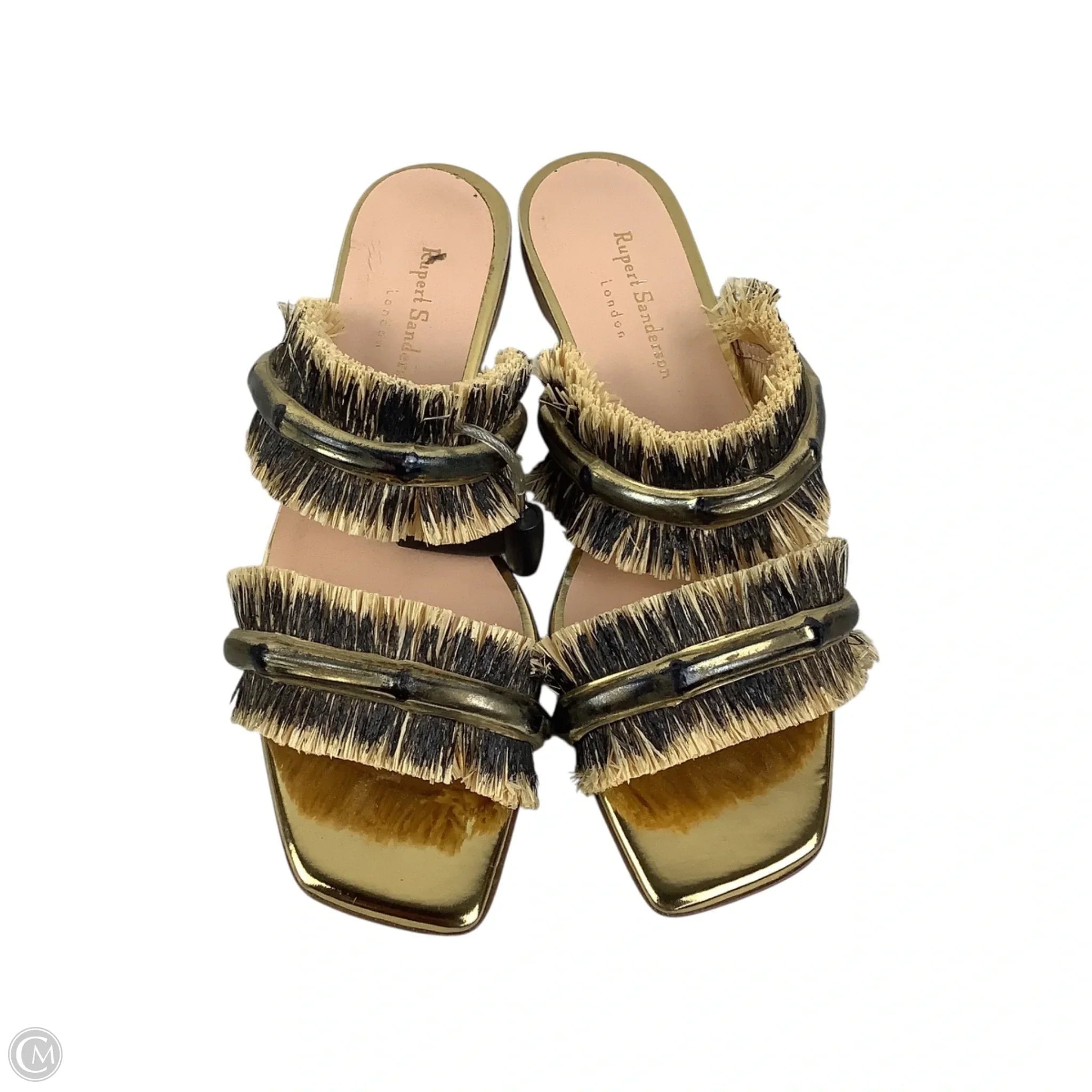 Sandals Flats By Cmc In Gold, Size: 9 (39.5)