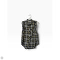 Top Sleeveless By Paper Crane In Plaid Pattern, Size: M