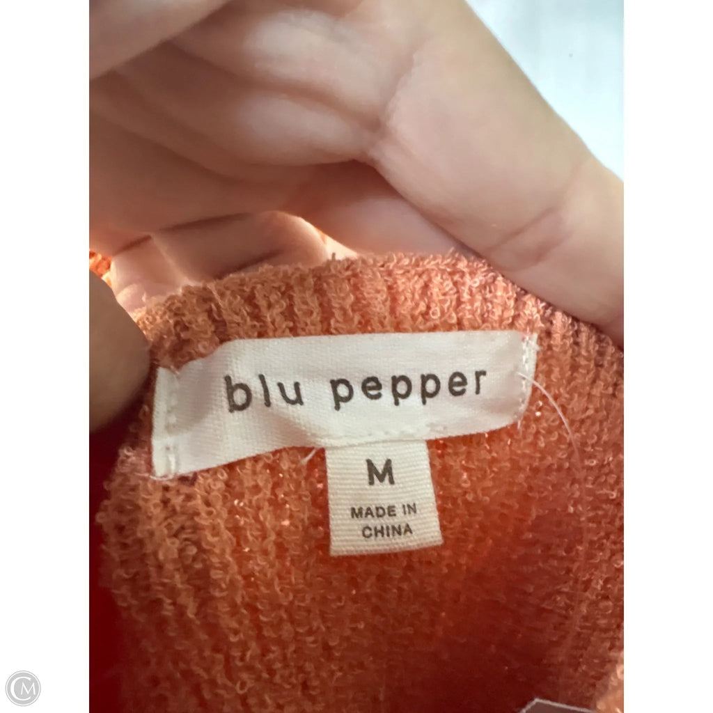 Top Sleeveless By Blu Pepper In Orange, Size: M