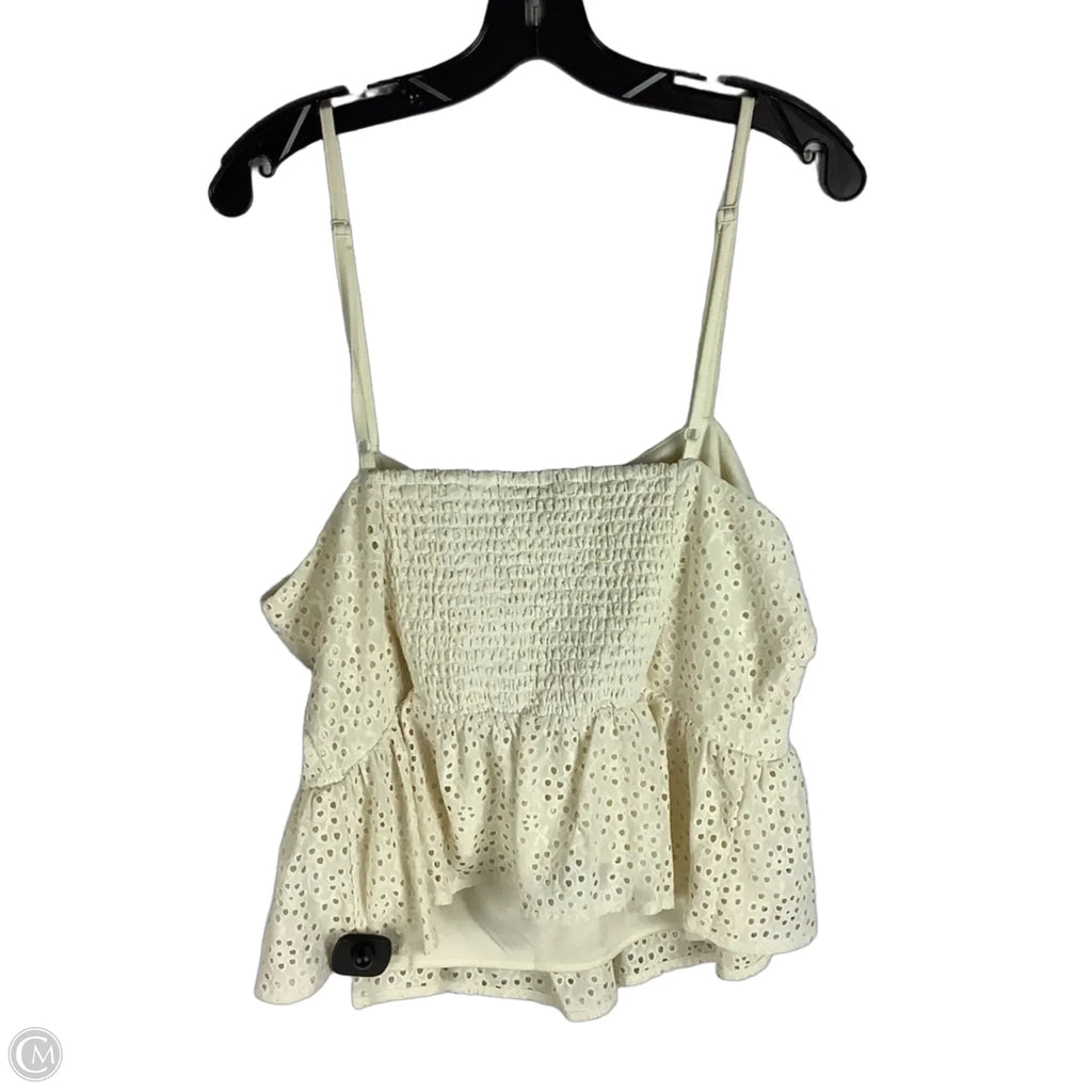 Top Sleeveless By A New Day In Cream, Size: Xxl