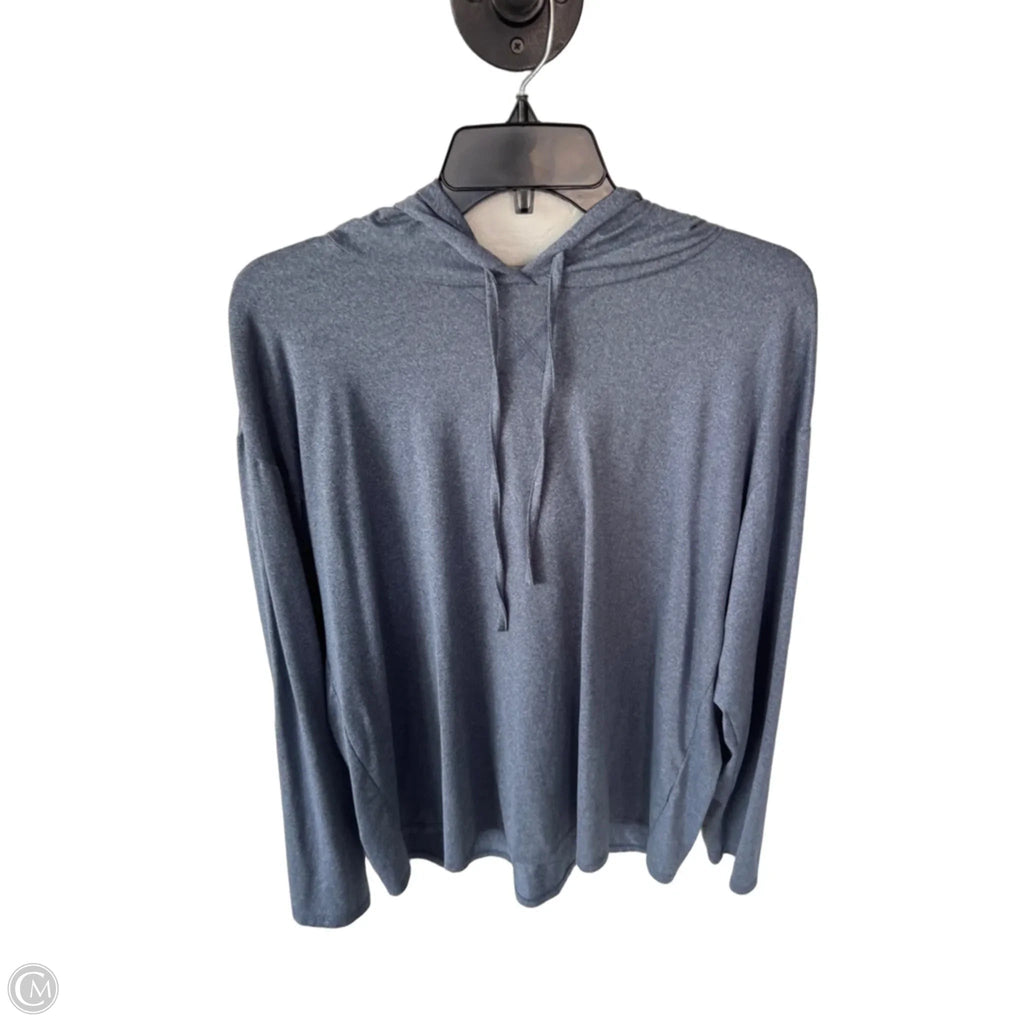 Athletic Top Long Sleeve Hoodie By 32 Degrees In Blue, Size: L