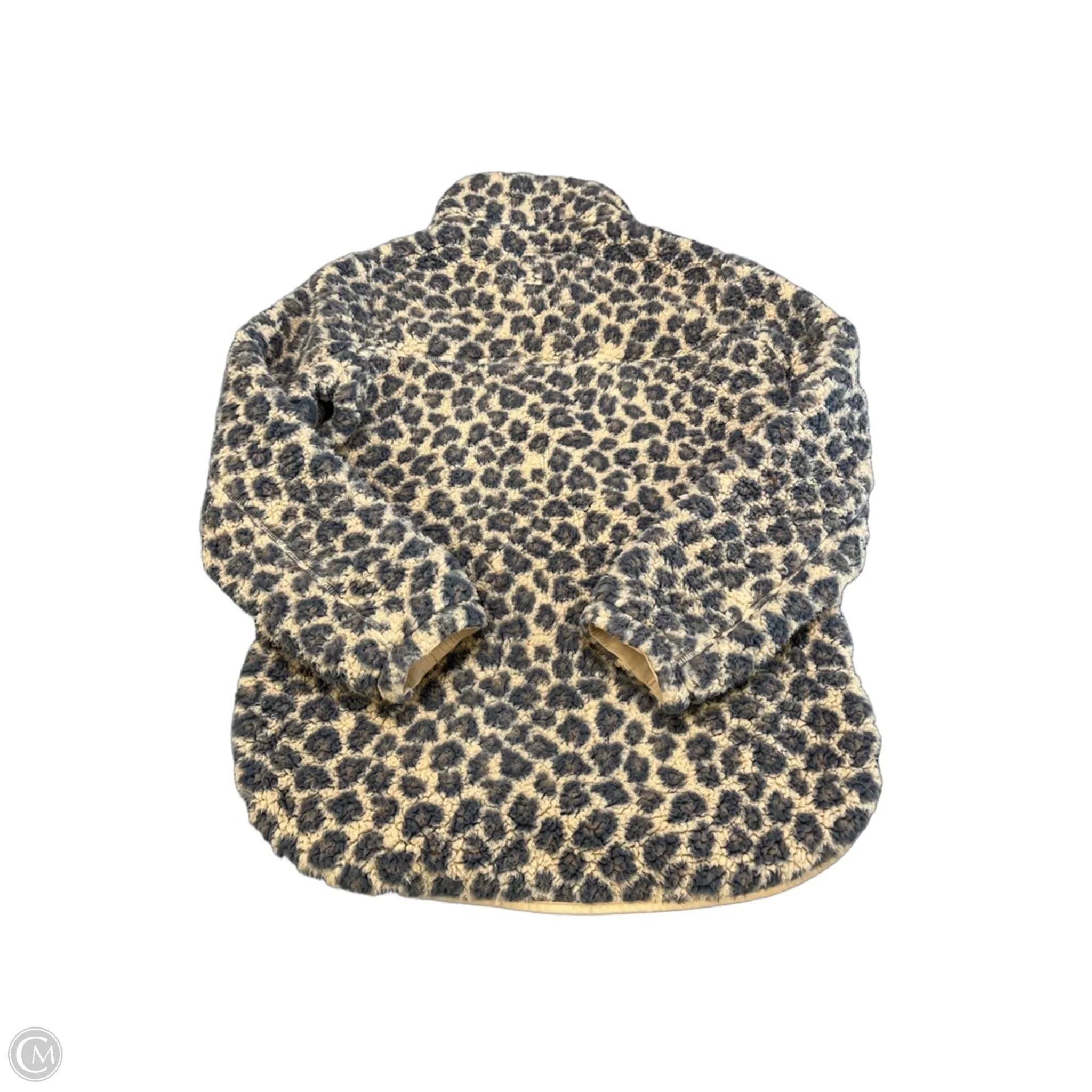 Jacket Faux Fur & Sherpa By Abercrombie And Fitch In Animal Print, Size: L