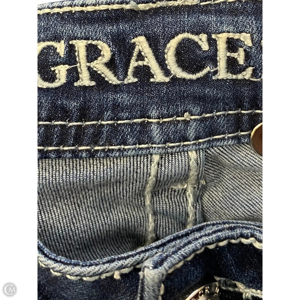 Capris By Grace In Blue Denim, Size: 8