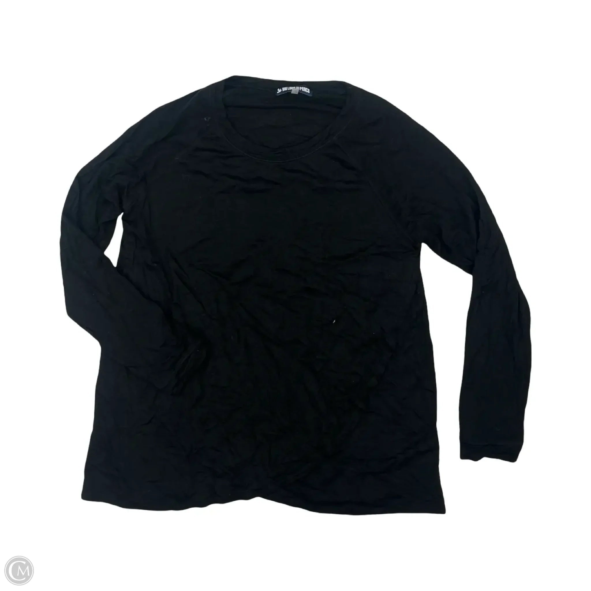 Top Long Sleeve By Clothes Mentor In Black, Size: Xxl