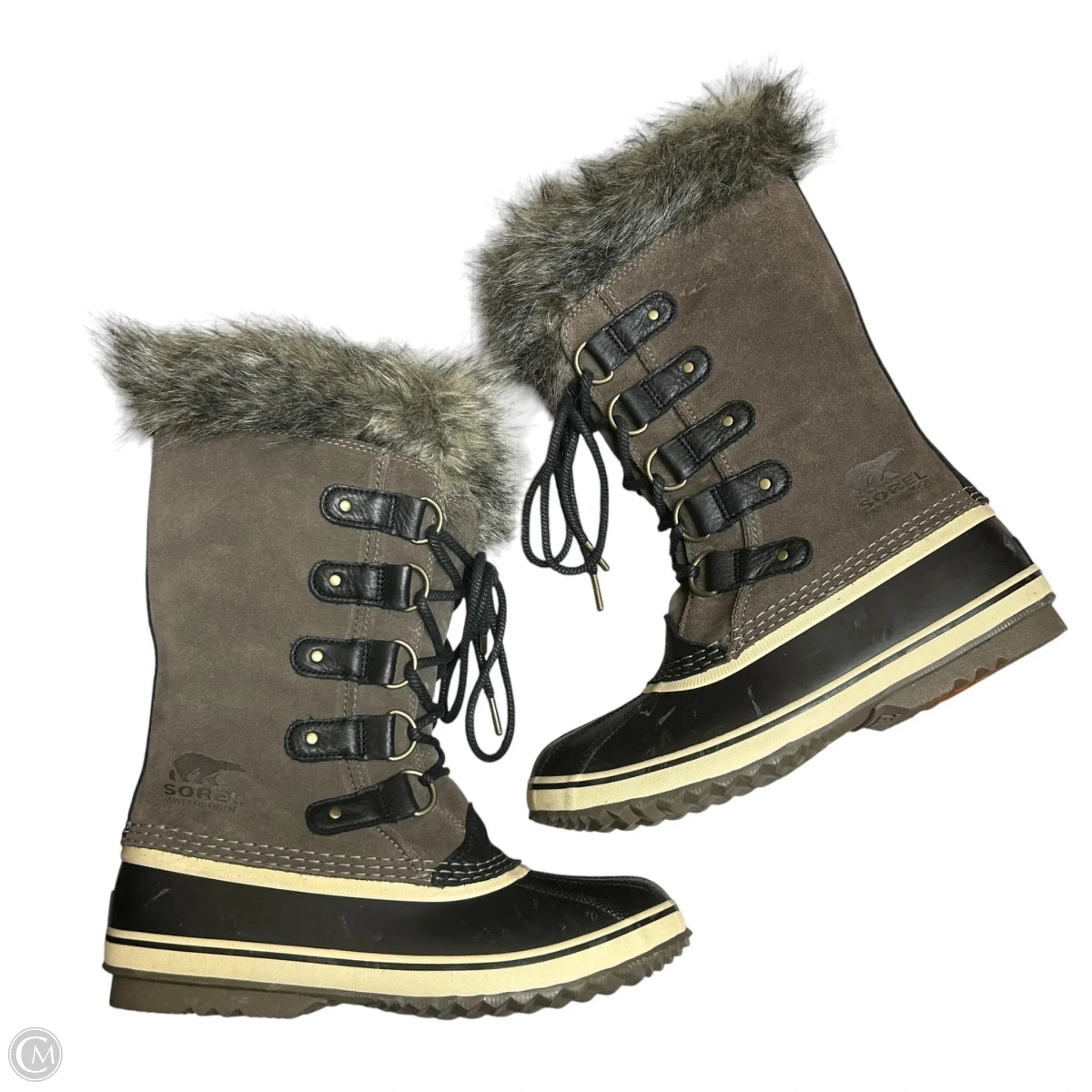 Boots Snow By Sorel In Black & Brown, Size: 10