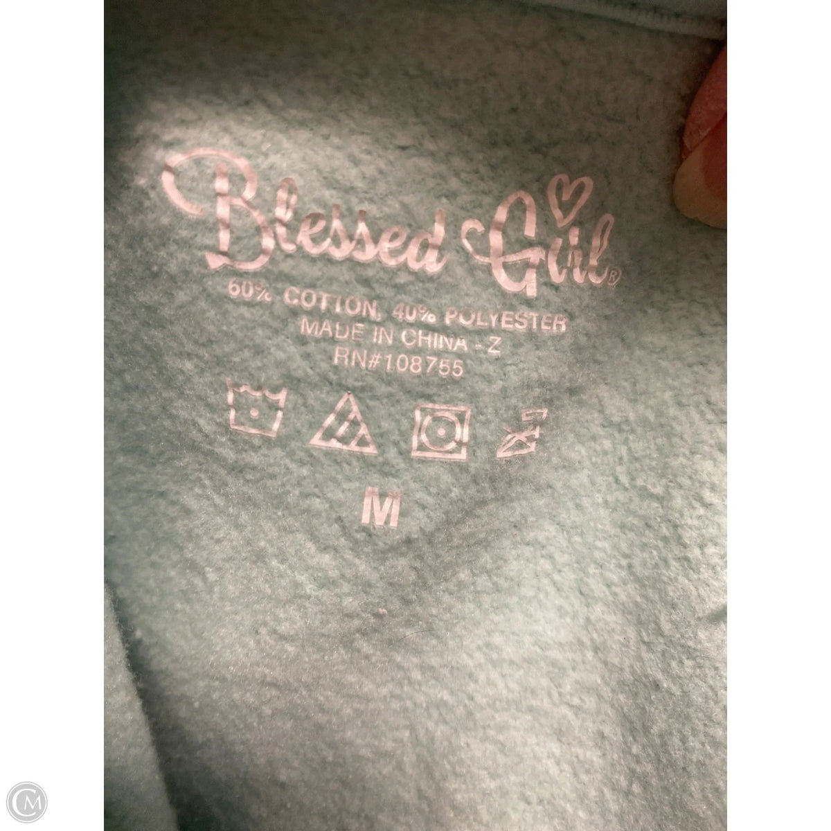 Sweatshirt Hoodie By Clothes Mentor In Green, Size: M