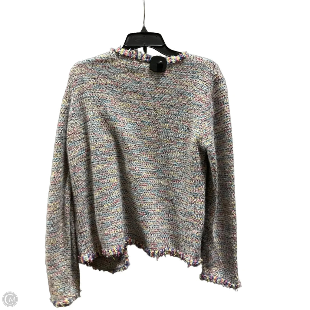 Cardigan By Sioni In Plaid Pattern, Size: L
