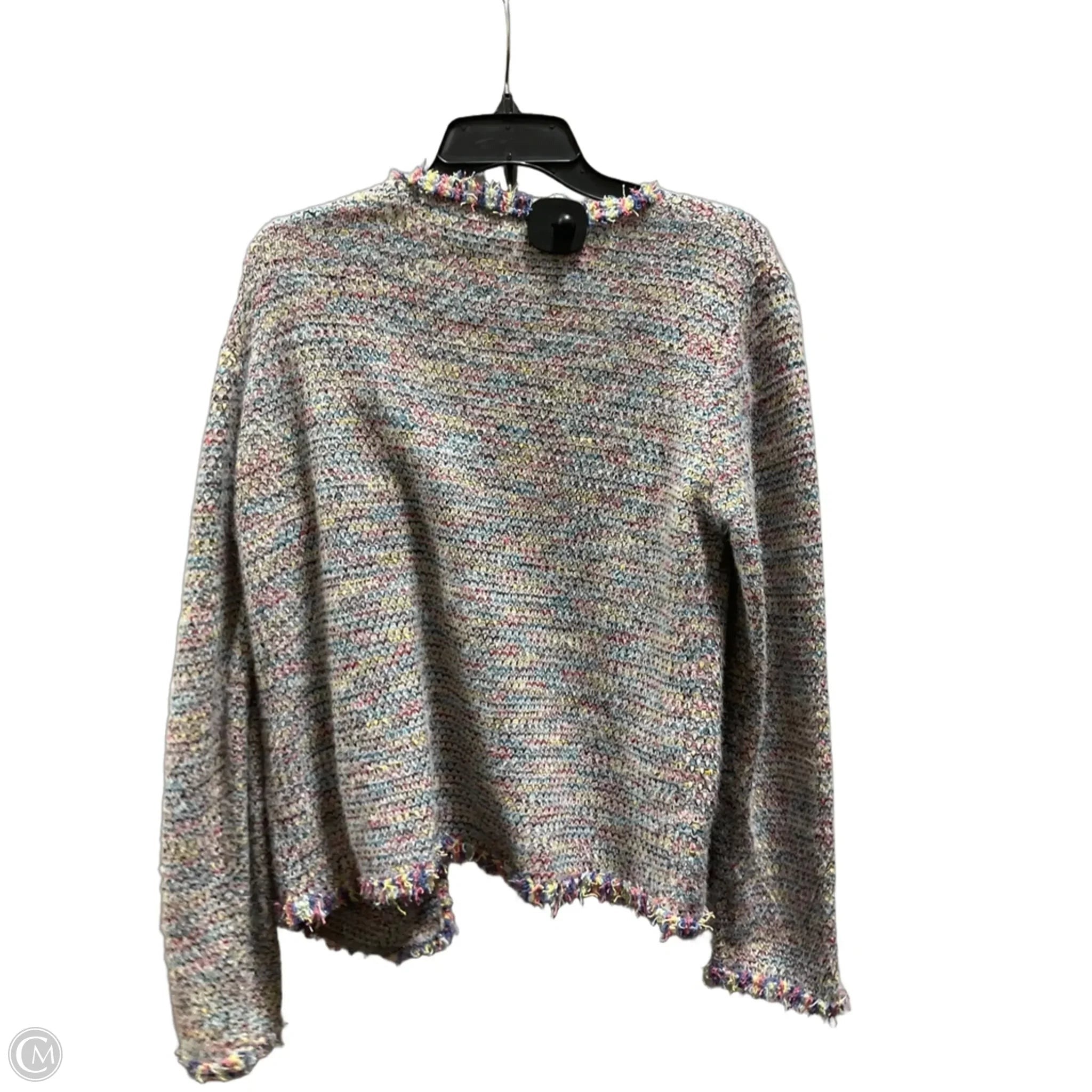 Cardigan By Sioni In Plaid Pattern, Size: L