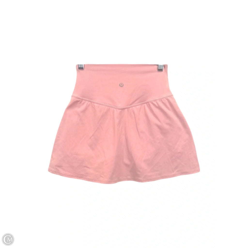 Athletic Skort By Lululemon In Pink, Size: 4