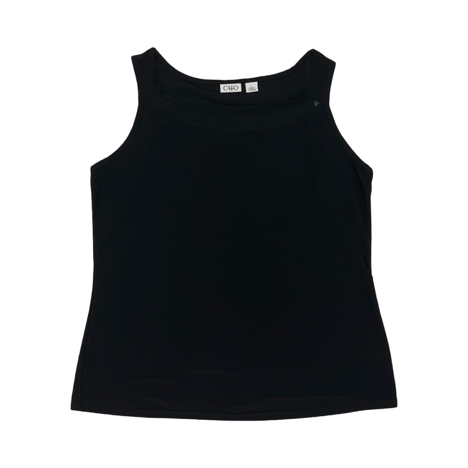 Blouse Sleeveless By Cato In Black, Size:L
