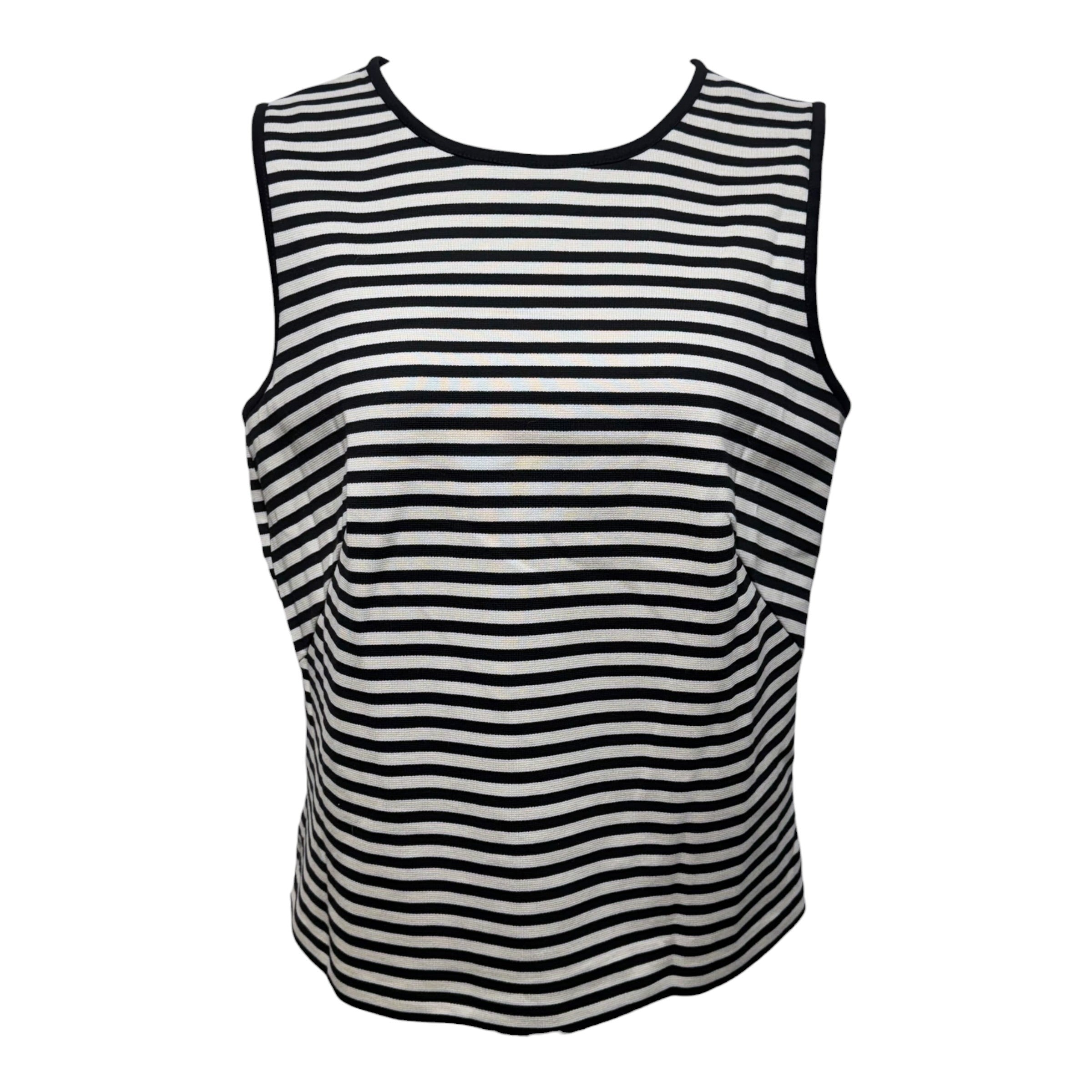Top Sleeveless By Akris In Striped Pattern, Size: 14