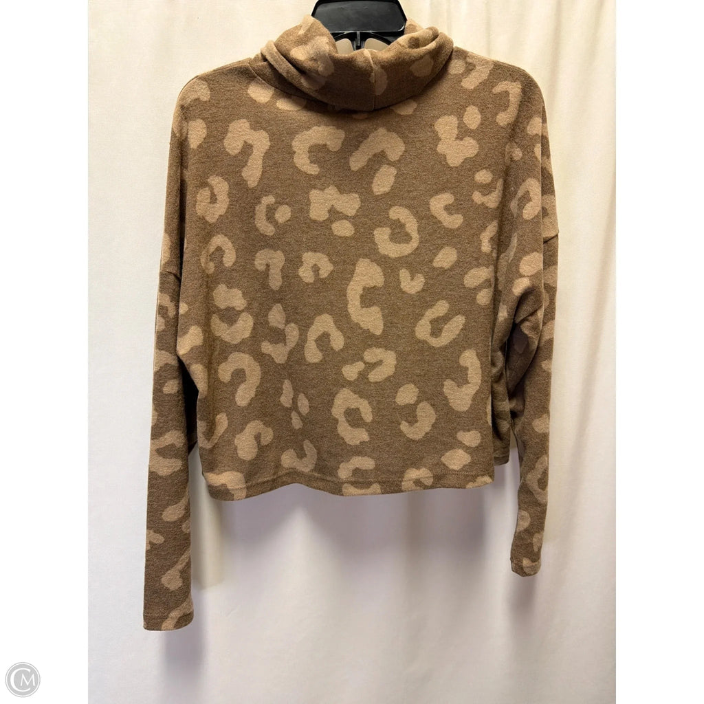 Top Long Sleeve By Gaze In Brown, Size: L