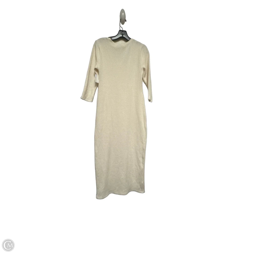 Dress Casual Maxi By Zara In Cream, Size: L