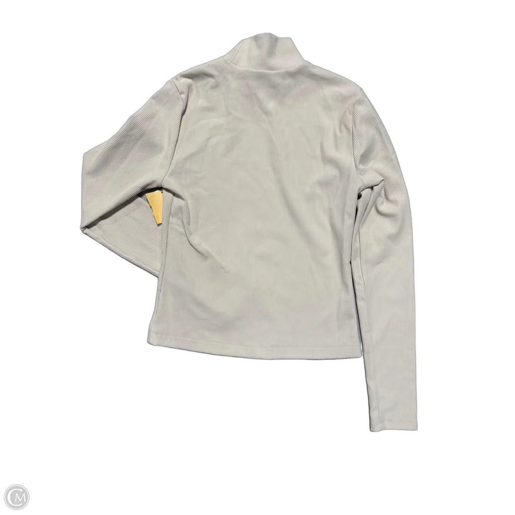 Athletic Top Long Sleeve Collar By 90 Degrees By Reflex In Cream, Size: S