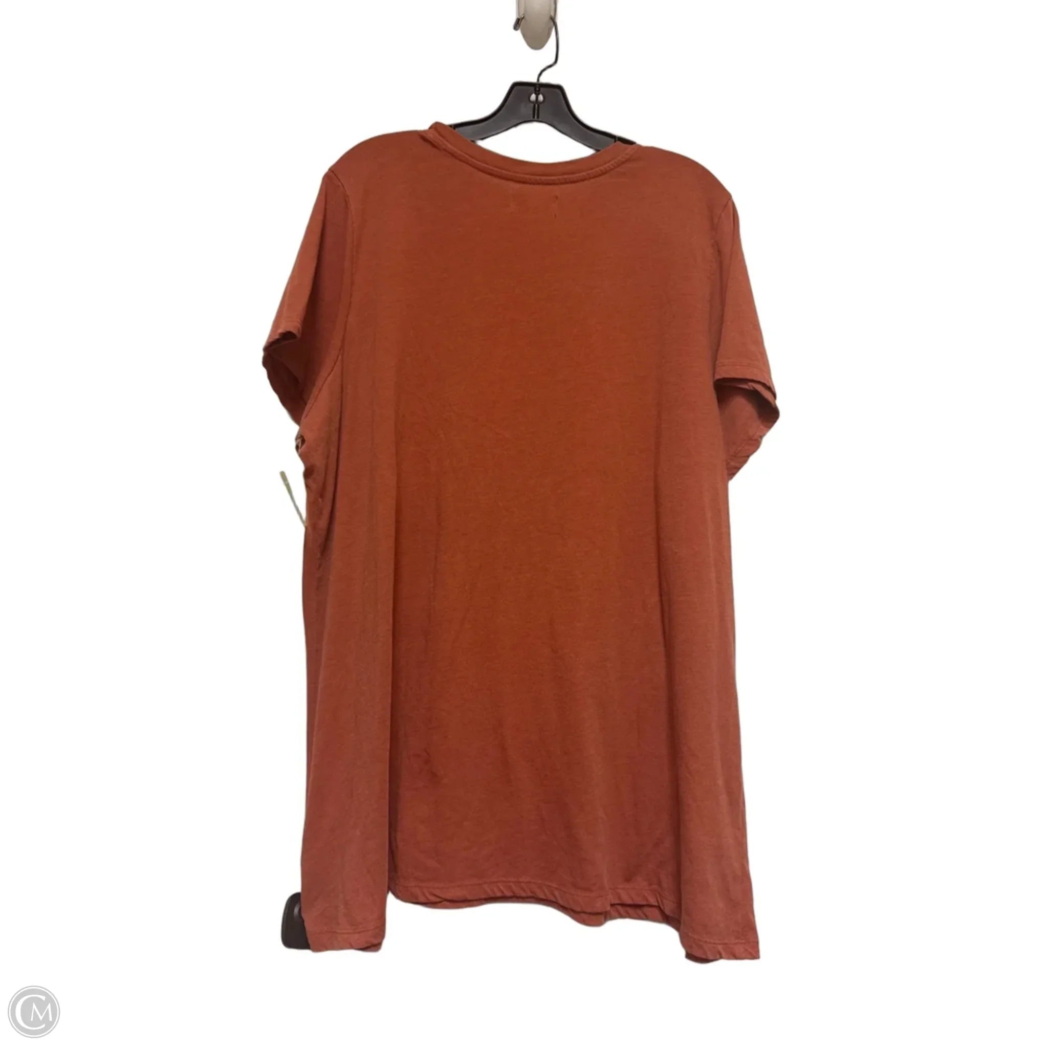 Top Short Sleeve Basic By Lane Bryant In Orange, Size: 3x