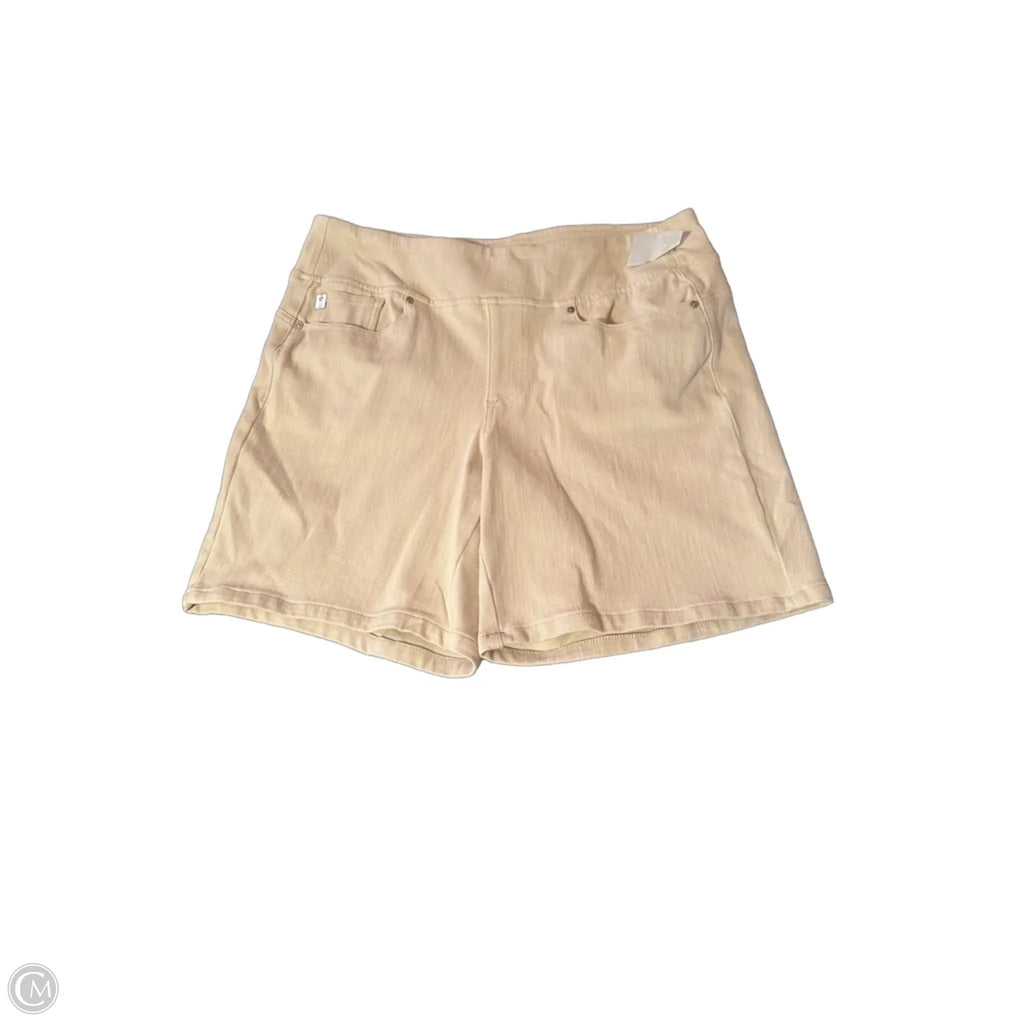 Shorts By Belle By Kim Gravel In Tan, Size: 14
