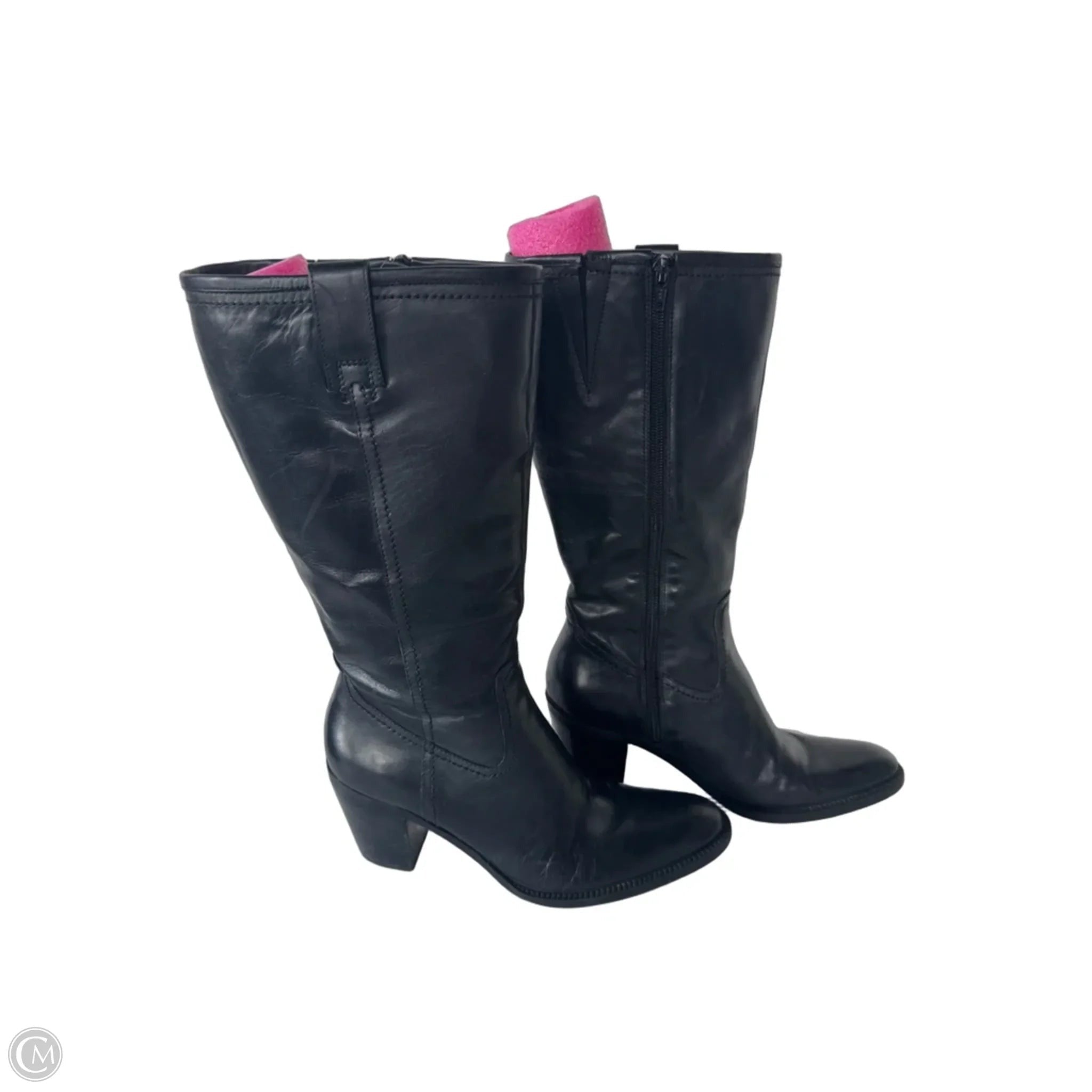 Boots Mid-calf Heels By Bandolino In Black, Size: 7.5