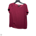 Top Short Sleeve Designer By Karl Lagerfeld In Maroon, Size: M