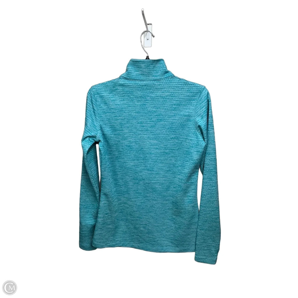 Athletic Top Long Sleeve Collar By Nike Apparel In Teal, Size: M