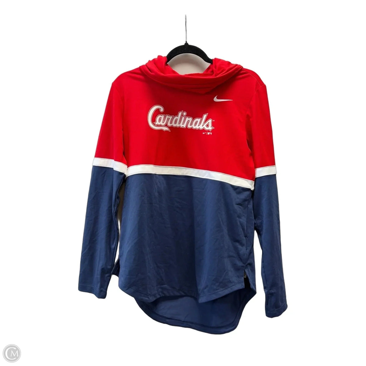 Sweatshirt Collar By Nike In Blue & Red & White, Size: L